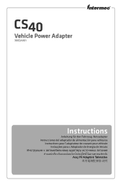 Intermec CS40 CS40 Vehicle Power Adapter (9005AX01) Instructions