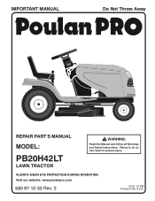 Poulan PB20H42LT Parts Manual