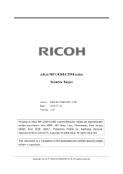 Ricoh Aficio MP C4501 Security Target