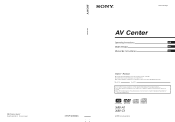 Sony XAV C1 Instructions Manual
