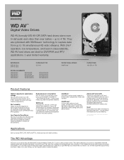 Western Digital AV Product Specifications
