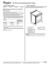Whirlpool WEE745H0F Dimension Guide