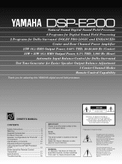 Yamaha DSP-E200 Owner's Manual