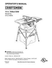 Craftsman 21805 Operation Manual