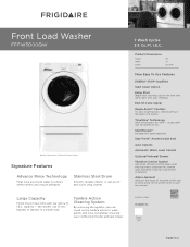 Frigidaire FFFW5000QW Product Specifications Sheet