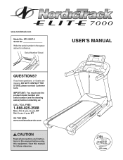NordicTrack Elite 7000 Treadmill English Manual