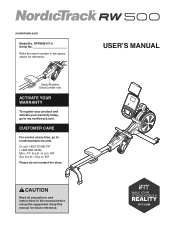 NordicTrack Rw500 Rower English Manual
