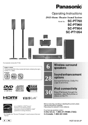 Panasonic SCPT954 Dvd Home Theater Sound System