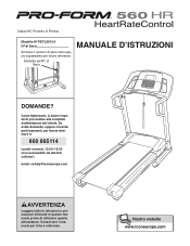 ProForm 560hr Treadmill Italian Manual