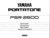 Yamaha PSR-2500 Owner's Manual (image)