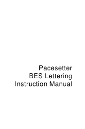 Brother International BES Lettering Users Manual - English
