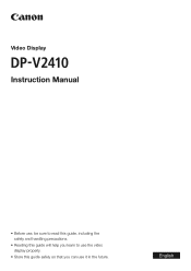 Canon DP-V2410 User Manual