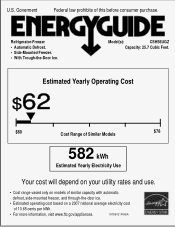 GE CSHS6UGZSS Energy Guide