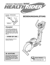 HealthRider Crosstrainer 1050 T Elliptical German Manual