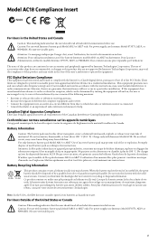 Intermec PB50 AC18 Compliance Insert