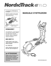 NordicTrack E11.0 Elliptical Italian Manual