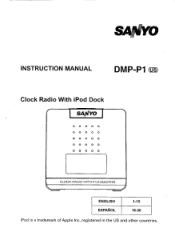 Sanyo DMP P1 DMP-P1 Owners Manual English
