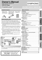 Symphonic RSMWD200F Owner's Manual
