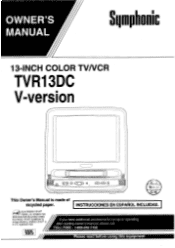 Symphonic TVR13DC Owner's Manual