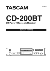 TASCAM CD-200BT Owners Manual