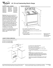 Whirlpool WFE361LVD Dimension Guide