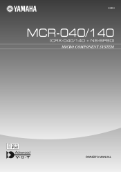 Yamaha MCR-040 Owners Manual