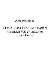 Acer K132P User Manual