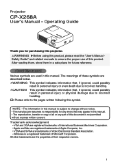 Hitachi CPX268 User Manual
