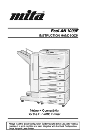 Kyocera DP-2800 EcoLan 1000E Instruction Handbook