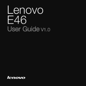 Lenovo E46 Laptop Lenovo E46 UserGuide V1.0