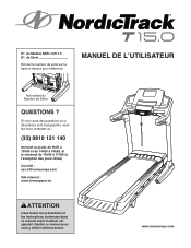NordicTrack T15.0 Treadmill French Manual