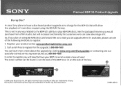 Sony BDP-S1 Upgrade Info