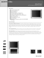 Sony KD-32FS130 Marketing Specifications