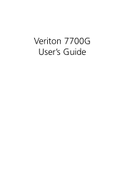 Acer Veriton 7700GX Veriton 3700G/5700G/7700G User's Guide (EN)