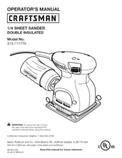 Craftsman 11177 Operation Manual