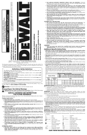 Dewalt DWE304 Instruction Manual
