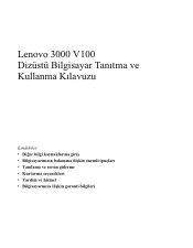 Lenovo V100 (Turkish) Service and Troubleshooting Guide