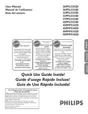 Philips 26HF5335D User manual