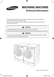 Samsung WF405ATPAWR/AA Trouble Shooting Guide User Manual Ver.1.0 (English, French)
