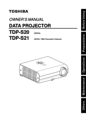 Toshiba TDP-S20U Owners Manual