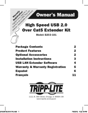 Tripp Lite U344-001-VGA Owners Manual