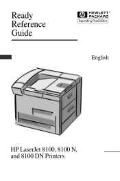 HP 8100n HP LaserJet 8100, 8100 N, 8100 DN Printers - Ready Reference Guide, C4214-90921