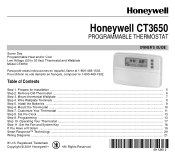 Honeywell CT3650 Owner's Manual