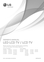 LG 42LE7300 Owner's Manual