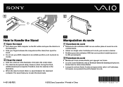 Sony SVJ20215CDW Operating Instructions - Manipulation du socle
