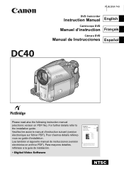 Canon DC40 DC40 Instruction Manual
