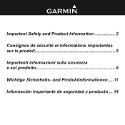 Garmin 010-10844-00 Important Product and Safety Information (Multilingual)