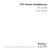HTC Stereo Headphones Headphones RC E240