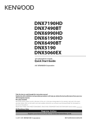 Kenwood DNX6190HD Quick Start Guide