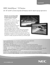 NEC LCD4615 15 Series Specification Brochure